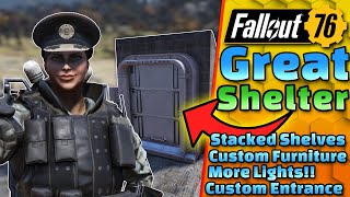 GREAT Shelter Building TIPS  Stacked Shelves amp Custom Entrances  Fallout 76  SHELTER Building [upl. by Shuler]