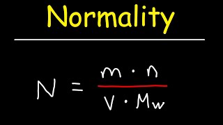 How To Calculate the Normality of a Solution [upl. by Nimocks]