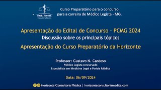 EDITAL PUBLICADO  Apresentação e discussão sobre o Edital da PCMG  2024 [upl. by Asyram]