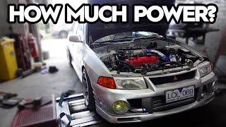 SOHC Turbo 4G93 STOCK INTERNALS Dyno Tune 17 PSI Stock ECU  Budget Evo Build [upl. by Risser]