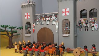 Templiers en croisade  le siège dAcre  Stop motion Playmobil [upl. by Hands86]