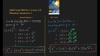 23 Binomial Expansion 1 Additional Maths OCR FSMQ [upl. by Teplica]