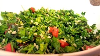 Tabbouleh salad Lebanese Salad  Quick amp Delicious Cuisine [upl. by Ilohcin904]