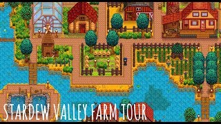 Stardew Valley Farm Tour  Daily Routine  Riverland Farm [upl. by Ahsitniuq]