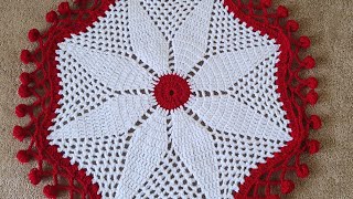 Thalposh Crochet Thalposh Woolen rumal crosia design Thalposh round table cover [upl. by Semele83]