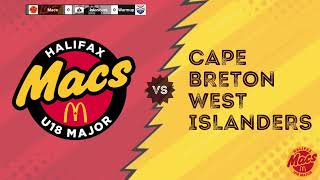 Halifax Macs vs Cape Breton West Islanders [upl. by Lenore]