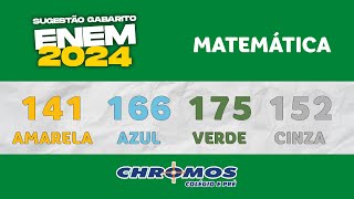 Gabarito ENEM 2024 CHROMOS  Prova Amarela Questão 141  Matemática [upl. by Sue]