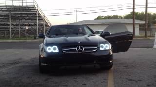 Mercedes Benz SLK 230 kompressor r170 switchback DRL angel eyes halos leds [upl. by Eniliuqcaj515]