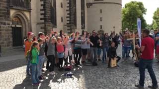 FlashMob vor der Schlosskirche in Wittenberg  Jugend des neuapostolischen Kirchenbezirks Leipzig [upl. by Aenea]