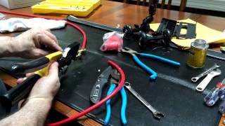 Crimping battery cable for dual battery install PART 11 [upl. by Vevina]