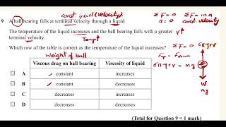 Edexcel Physics unit 2June 2023 WPH12MJ23 Q9 SOLVED [upl. by Thgiwd]