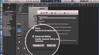 Logic Pro X  Video Tutorial 01A  How to Turn on Advanced Tools ADDENDUM [upl. by Asseret]