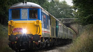 Bluebell Railway Beer Festival  GBRf 73128  73119  66792  BR Blue 33111 amp 32424 Beachy Head [upl. by Bricker]