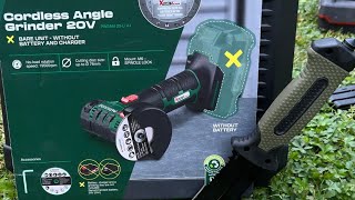 Parkside Cordless Angle Grinder 20v PWSAM 20Li A1 Aku mini kutna brusilica 20v [upl. by Lytsirk]