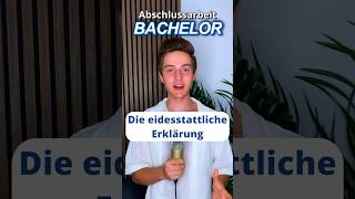 Die eidesstattliche Erklärung deiner Bachelorthesis student studium bachelorarbeit [upl. by Emelin]