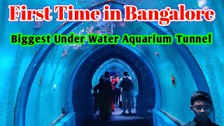 Biggest Under Water Aquarium Tunnel  First Time in Bangalore  Biggest Tunnel Aquarium [upl. by Henriette]