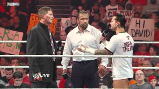 Raw  CM Punk describes his conspiracy theory to WWE COO Triple H [upl. by Mahseh457]