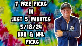 NBA NHL Best Bets for Today Picks amp Predictions Monday 31824  7 Picks in 5 Minutes [upl. by Arriek213]