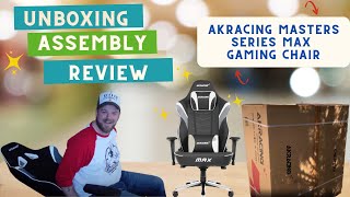 AKRacing Masters Series Max Gaming Chair Unboxing Assembly amp Review [upl. by Airetak]