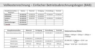 Einfacher Betriebsabrechnungsbogen BAB Berechnung Schlüssel Verteilung Kosten FOS  BOS [upl. by Ezekiel]