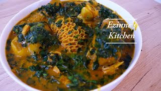 How to prepare Ugu Soup Ofe Ugu Pumpkin Soup Igbo SoupFresh Ugu Vegetable Soup [upl. by Sinegra]