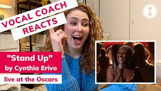 quotStand Upquot Cynthia Erivo live at the Oscars 2020 VOCAL COACH REACTS [upl. by Phillips283]