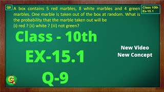 Ex 151 Q9 Class10  Probability  Exercise 151  Class10 Math  Class10 Ex 151 Q9  Green Board [upl. by Beth]