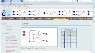 HalfAdder  interactive digital circuit simulation teahlabcom [upl. by Anoy992]