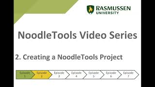 NoodleTools Episode 2 Creating a Project [upl. by Assilana]