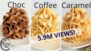 Condensed Milk Buttercream COMPILATION Chocolate Coffee Caramel SILKY SMOOTH No Grit No Icing Sugar [upl. by Pantia]