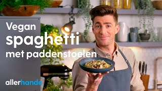 Vegan pasta al funghi maken met Hugo Kennis  Allerhande Kookschool [upl. by Winston52]