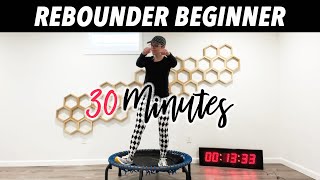 30 Minutes Beginner Rebounder Workout Lymphatic System Drainage  Cool Down Stretch [upl. by Eynenihc287]