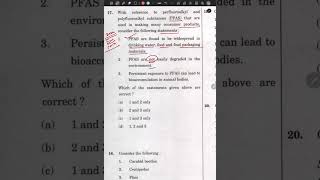 UPSC 2024 Environment Question With reference to perfluoroalkyl and polyfluoroalkyl substances [upl. by Thormora]