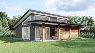 Granny Flat House plan  Modern Skillion roof [upl. by Caldera]