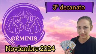 GÉMINIS♊️NOVIEMBRE 2024🌫3°DECANATO11 al 20 juniogéminisHoroscopomensualdecanatossignozodiaco [upl. by Azral528]