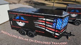 COMPLETE How To Installing Solar on Enclosed Trailers Part 1 of the quotBug Out Trailer Build [upl. by Repooc]