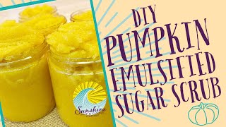 How To Make a Pumpkin Emulsified Sugar Scrub For Fall DIYTutorial Sugar Scrub [upl. by Lourie]