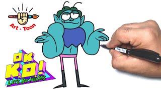 how to draw Radicles from ok ko lets be heroes step by step easy [upl. by Ennovyhc]