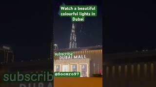 Beautiful colourful lights of Dubai roads and its towers soomro97 dubaimall dubaicity nightview [upl. by Rakabuba]