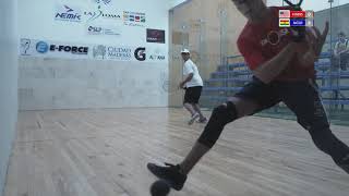 2018 Racquetball Junior World Championships  Boys 14 Singles Semifinal  Aguilar BOL vs Hansen USA [upl. by Auqeenwahs]