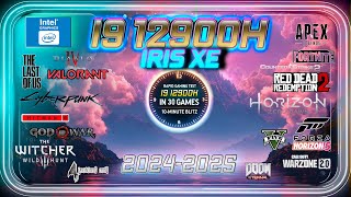 INTEL i912900H Gaming Test in 2024  Intel Iris XE in 30 GAMES [upl. by Anivlis]