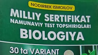 ʼʼJAVXAROVFʼʼ OʻQUV MARKAZI Biologiya Milliy Sertifikat testlar tahlili Nodirbek Ismoilov kitobi [upl. by Adnic]