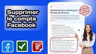 Suppression dun compte Facebook  Comment supprimer définitivement un compte Facebook [upl. by Snej]