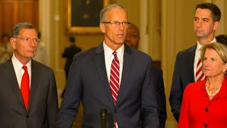 John Thune speaks after Republicans choose him as next Senate majority leader [upl. by Noella]