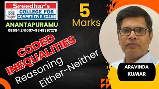 CODED INEQUALITIES ARITHMETICSreedharsCCE AnantapuramuCoaching For BANKSSCRRBSICONSTABLE [upl. by Yrannav862]