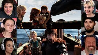 Hiccup and Toothless Reunite  How to train your dragon 3  Reaction Mashup  httyd [upl. by Eldnek]