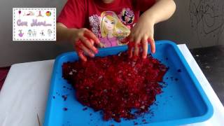 ACTIVIDAD SENSORIAL CON GELATINA PARA NIÑOS DE PREESCOLAR [upl. by Atikal]