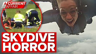 Terrifying moment skydivers parachute fails to open  A Current Affair [upl. by Glanville]