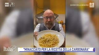 quotMinacciato per la ricetta della carbonaraquot  ItaliaSì 27012024 [upl. by Imtiaz797]