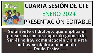 CUARTA SESIÓN DE CTE 2024 PEDAGOGÍA DEL DIALOGO [upl. by Dierdre]